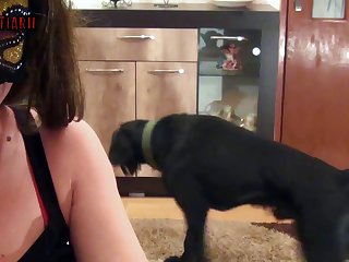 Girl Fuck Dog In Bathroom