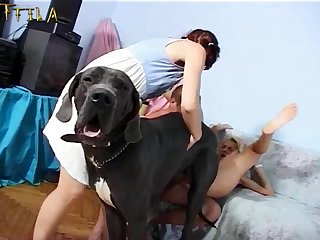 Anett Aka Leslie Orlando With Man And Dog With Andy